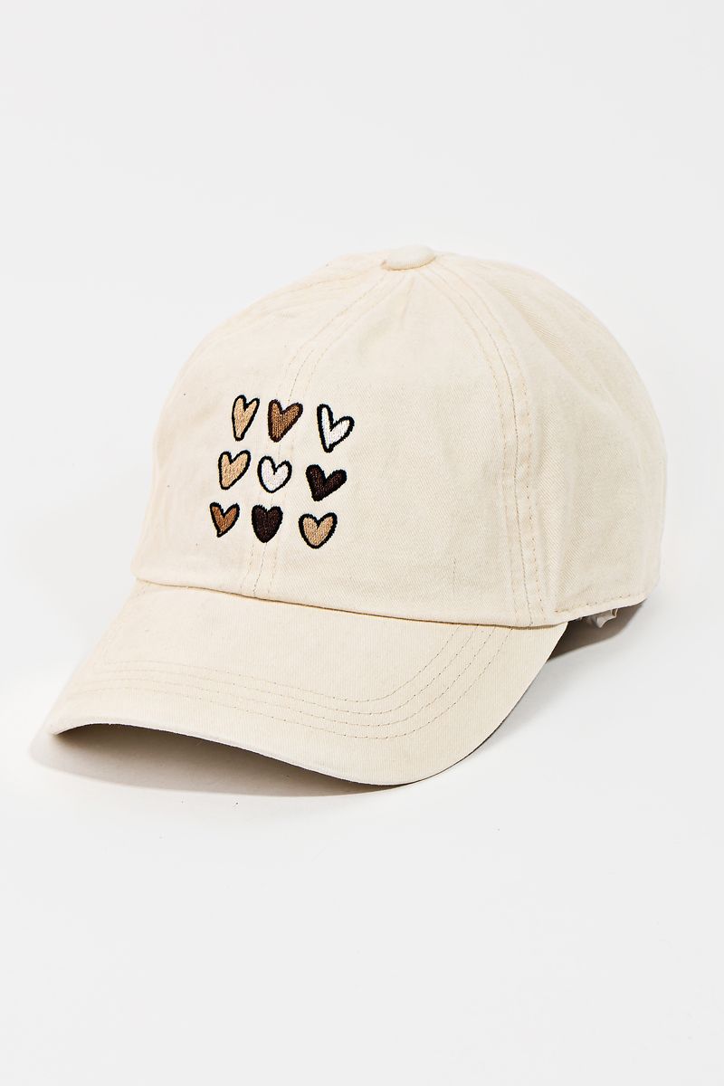 Hearts Denim Cap