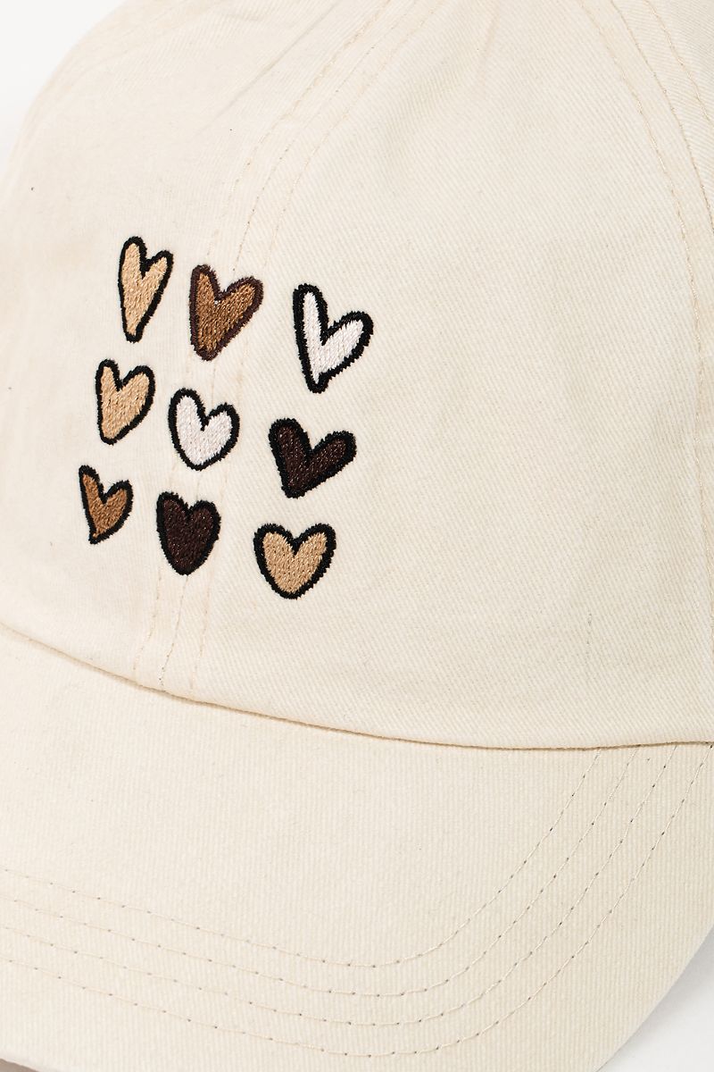 Hearts Denim Cap