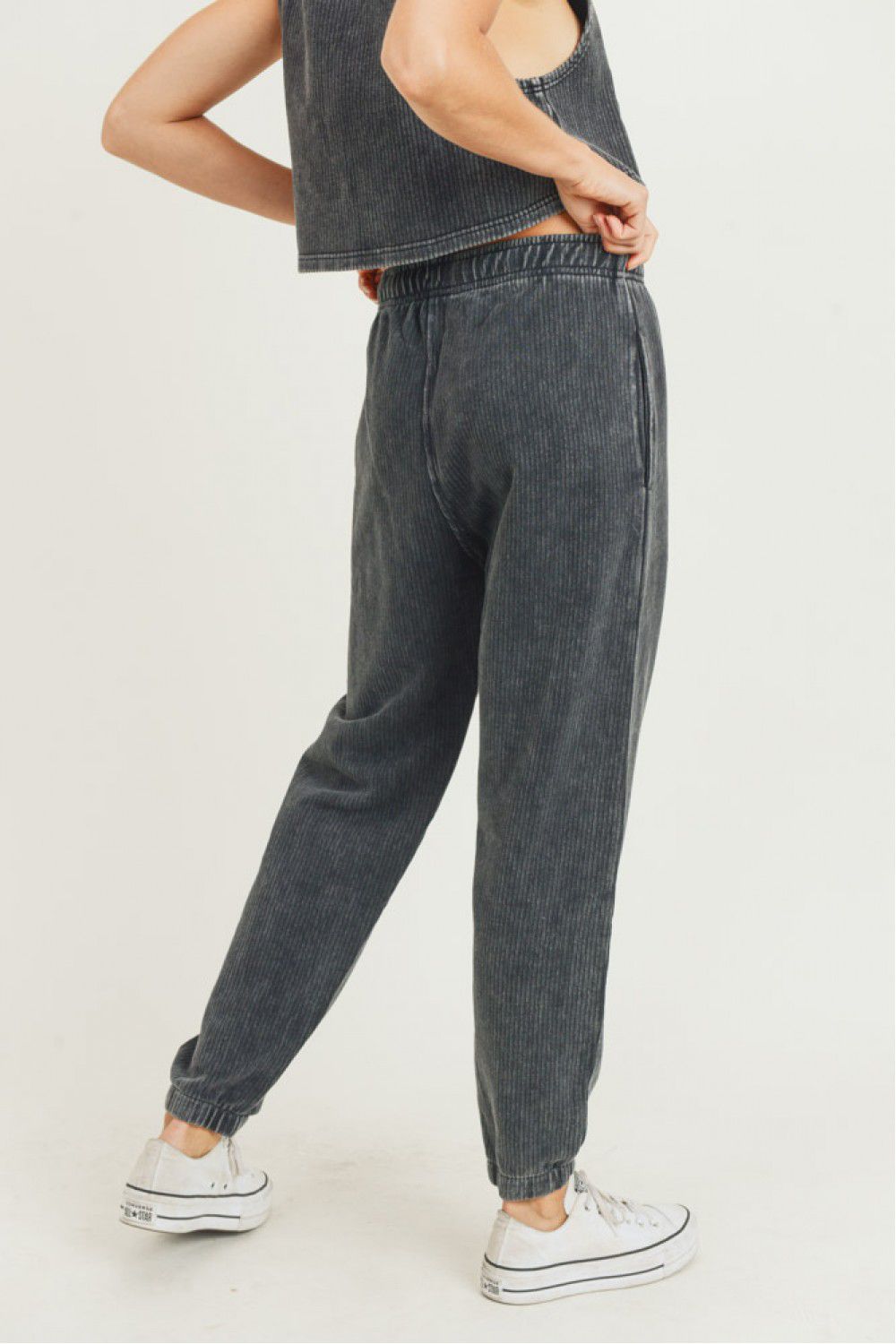 Mineral-Washed Billow Cuffed Joggers